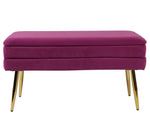 Ziva Plum Velvet Storage Bench