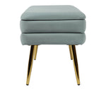 Ziva Sea Blue Velvet Storage Bench