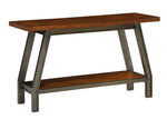 Holverson Rustic Brown Wood Sofa Table with Shelf