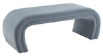 Kenya Sea Blue Velvet Waterfall Style Bench