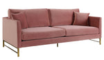 Massi Rose Velvet 2-Seat Sofa