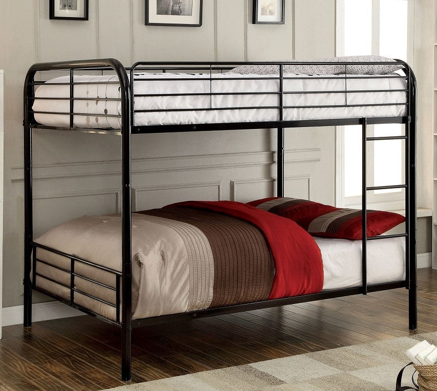 Brocket Black Metal Full over Full Bunk Bed