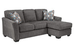 Brise Slate Fabric Reversible Sectional Sofa (Oversized)