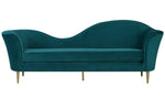 Plato Contemporary Aqua Velvet Sofa (Oversized)