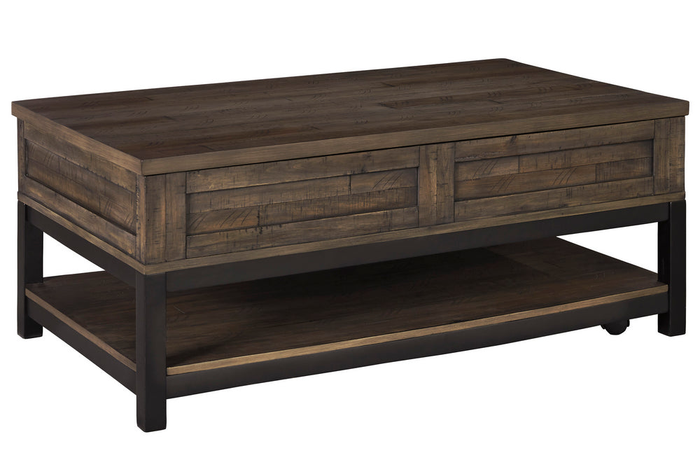 Johurst Grayish Brown Lift-Top Coffee Table