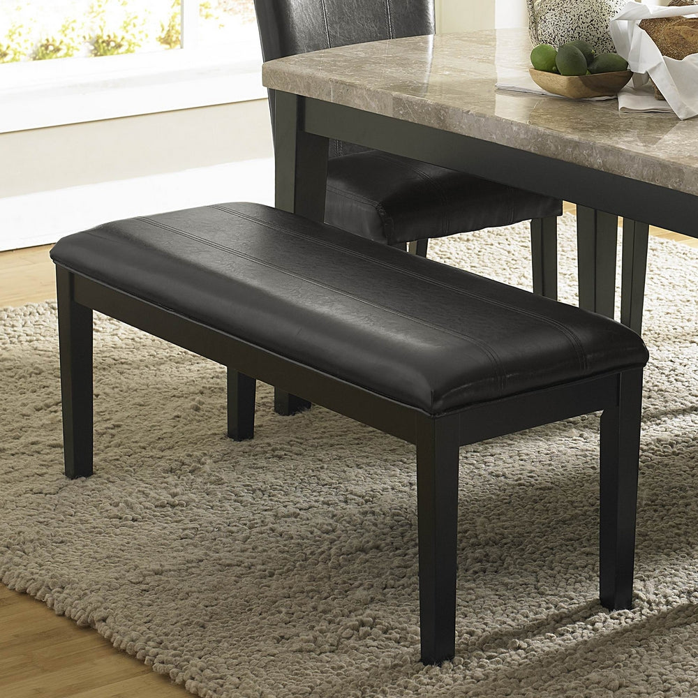 Cristo Dark Brown Bi-Cast Vinyl/Wood Bench