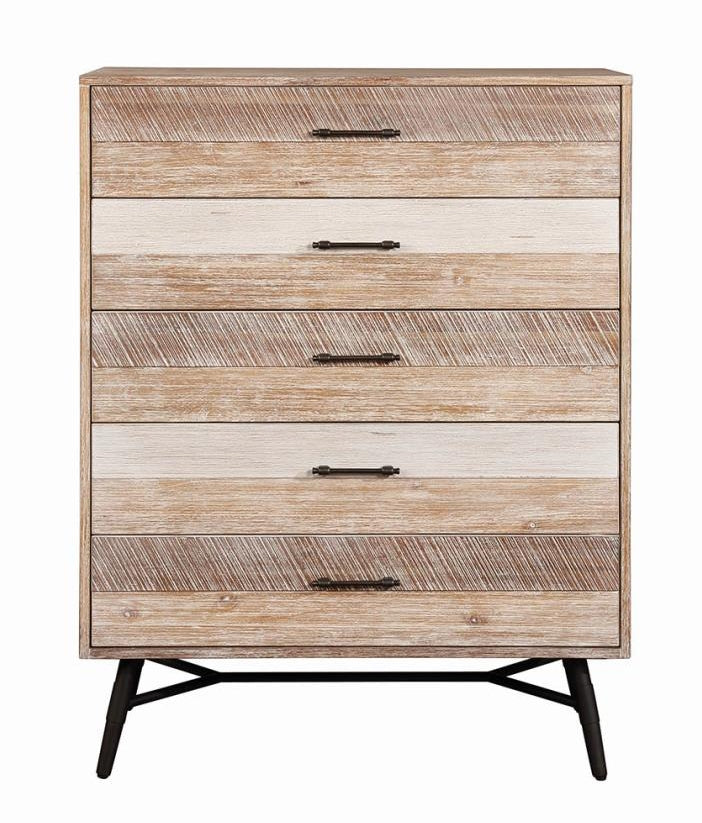 Marlow Rough Sawn Multi Wood 5-Drawer Chest