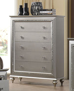 Kaitlyn Champagne Wood 5-Drawer Chest