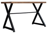 Nova Natural & Black Wood/Metal Computer Desk