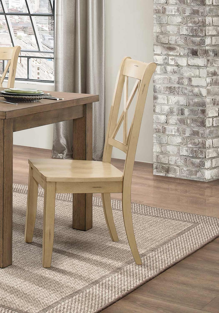 Janina 2 Buttermilk Wood Side Chairs