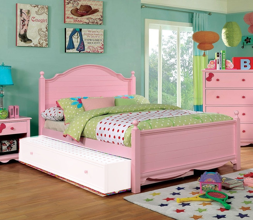 Dani Pink Solid Wood Twin Bed