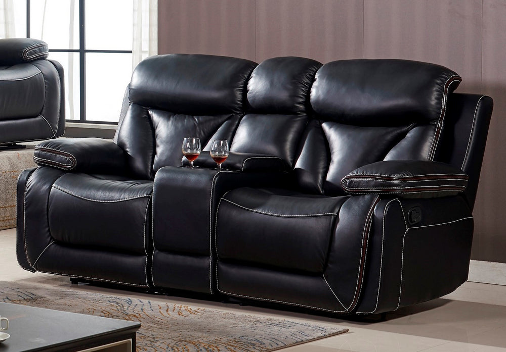 Viola Dark Brown Manual Recliner Loveseat