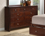 Simona Cherry Wood 9-Drawer Dresser