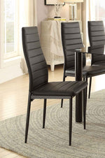 Florian 2 Black Bi-Cast Vinyl/Metal Side Chairs