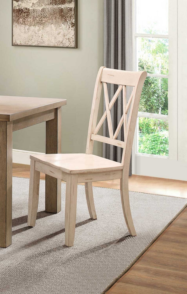 Janina 2 White Wood Side Chairs