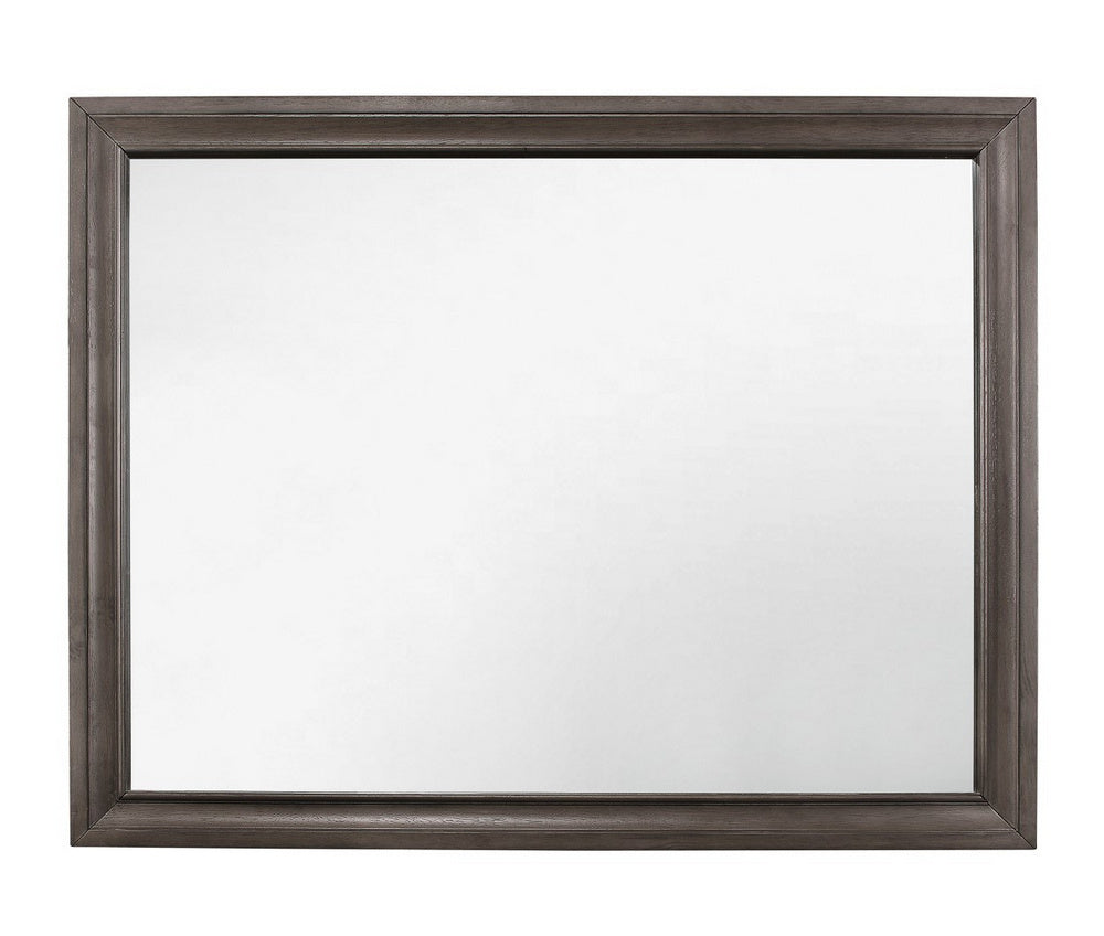 Luster Gray Wood Frame Dresser Mirror