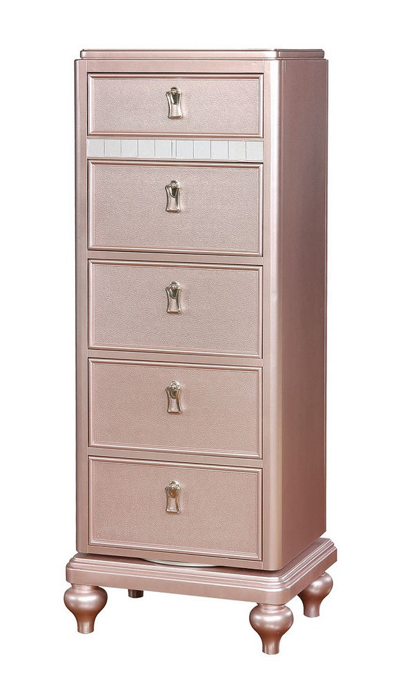 Avior Rose Gold Wood Swivel Chest