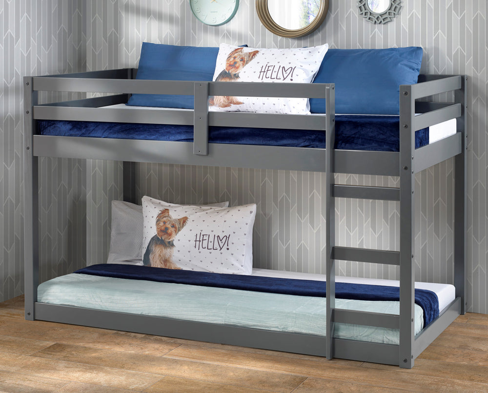 Gaston Gray Wood Twin Loft Bed