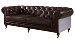 Aberdeen Vintage Brown Top Grain Leather 2-Seat Sofa (Oversized)