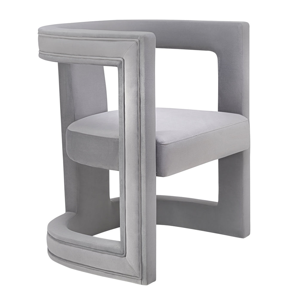 Ada Grey Velvet Upholstered Chair