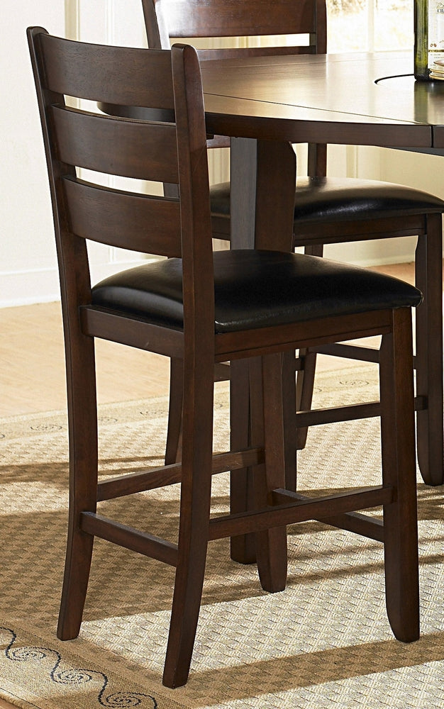 Ameillia 2 Dark Oak Bi-Cast Vinyl Counter Height Chairs