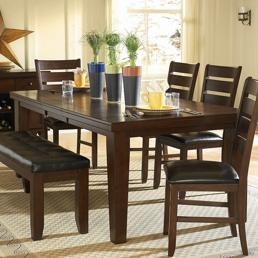 Ameillia Dark Oak Dining Table with Butterfly Leaf