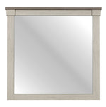 Arcadia White & Weathered Gray Wood Dresser Mirror