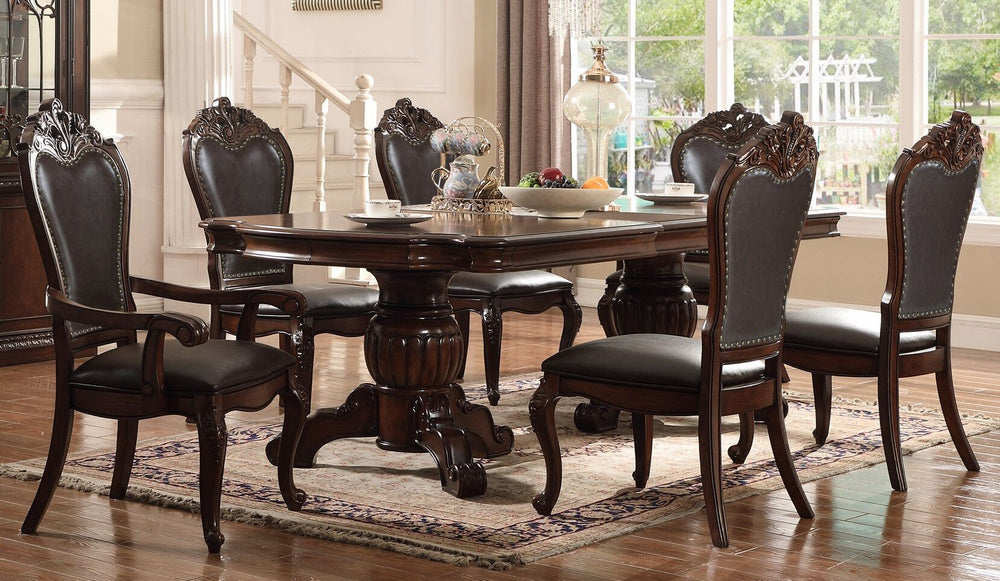 Arline 7-Pc Brown Wood Dining Set