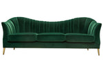 Ava Emerald Green Velvet Tufted Sofa (Oversized)