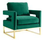 Avery Green Velvet Accent Chair