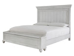 Kanwyn Whitewash Wood Cal King Storage Bed