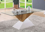 Bima II White & Natural Tone Wood Coffee Table