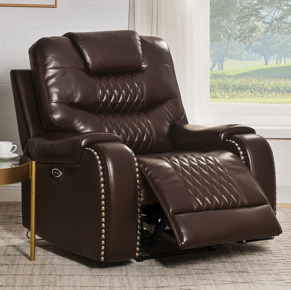 Braylon Brown PU Power Recliner