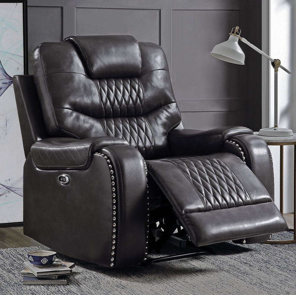 Braylon Magnetite PU Power Recliner