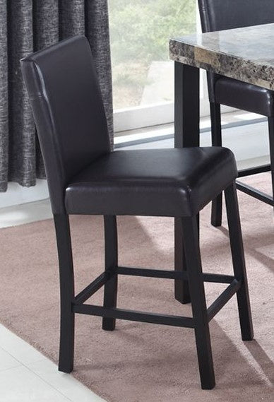 Britney 2 Espresso Faux Leather Counter Height Chairs