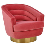 Canyon Hot Pink Velvet Swivel Accent Chair