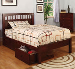 Carus Cherry Wood Full Bed w/Underbed Drawers