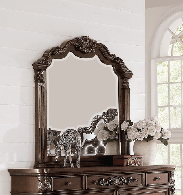 Chiarina Dark Brown Wood Frame Mirror