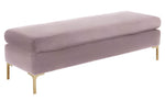 Delilah Blush Textured Velvet Bench