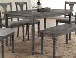 Demi Weathered Grey Rustic Wood Dining Table