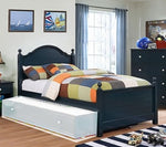 Diane Blue Solid Wood Twin Bed