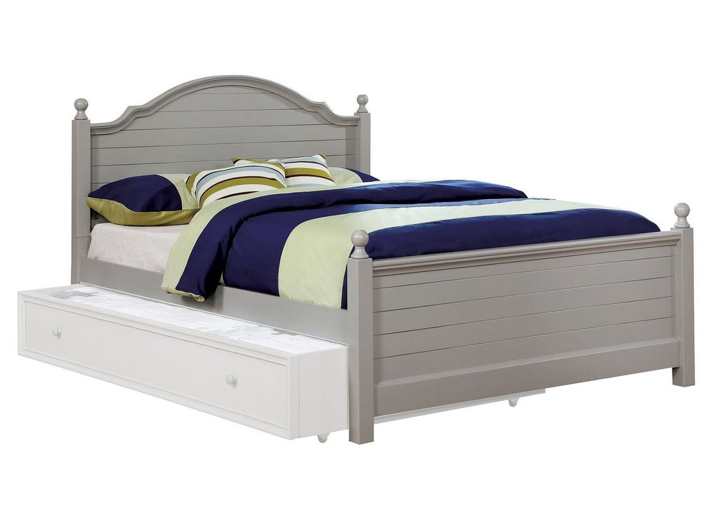 Diane Gray Solid Wood Full Bed