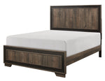 Ellendale Rustic Mahogany/Dark Ebony Wood King Bed