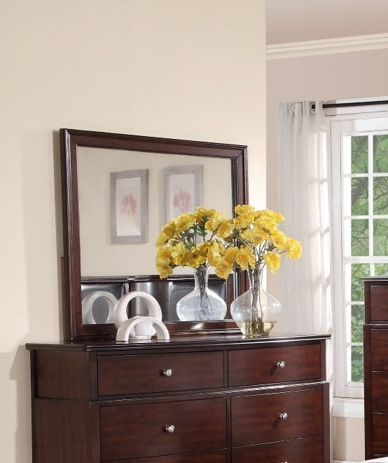 Emilia Cherry Wood Frame Dresser Mirror