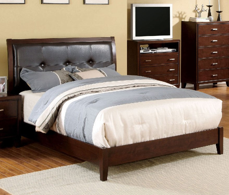 Enrico I Brown Cherry Wood Full Bed