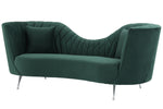 Eva Modern Forest Green Velvet Sofa