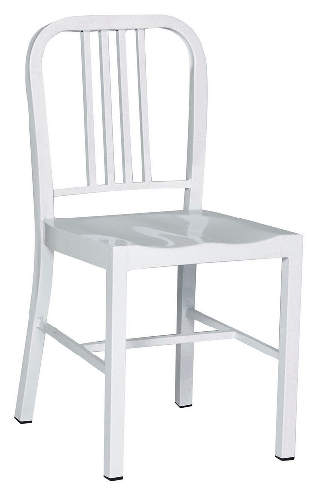 Evonne 2 White Metal Side Chairs