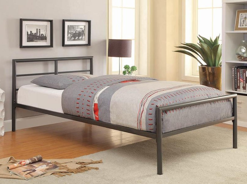 Fisher Gunmetal Twin Platform Bed