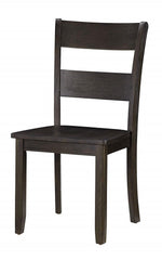 Haddie 2 Distressed Walnut Wood Side Chairs