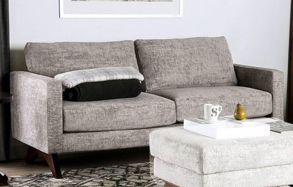 Harlech Gray Chenille 2-Seat Sofa